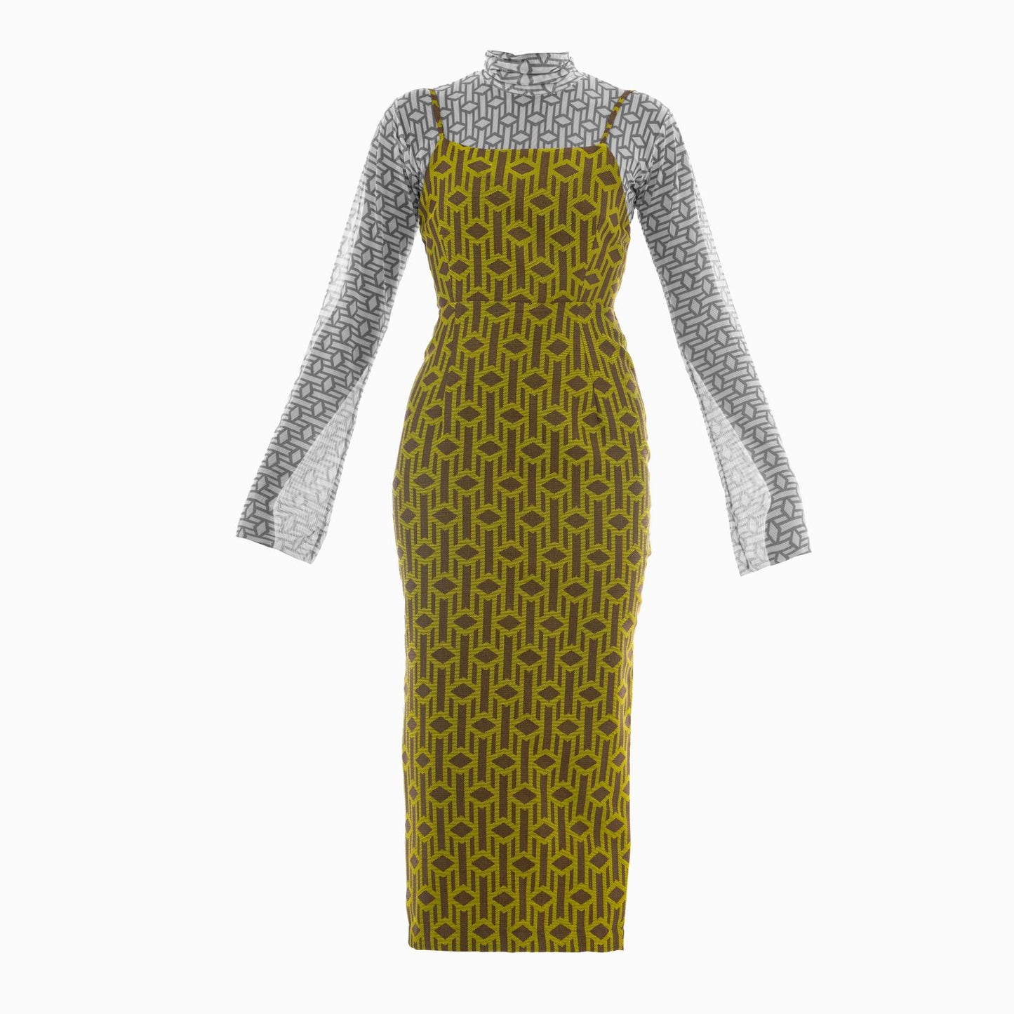 Monogram Pencil Dress - Midi