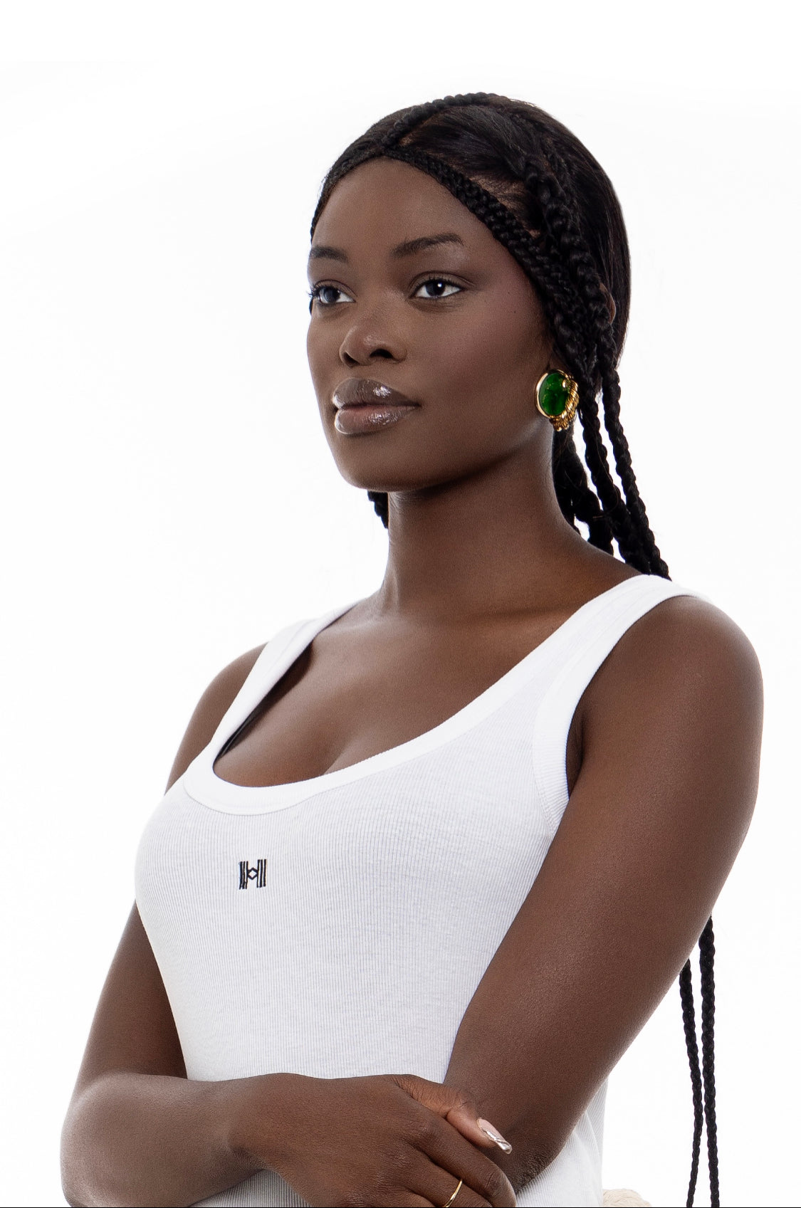Hamethop Logo Tank Top - White