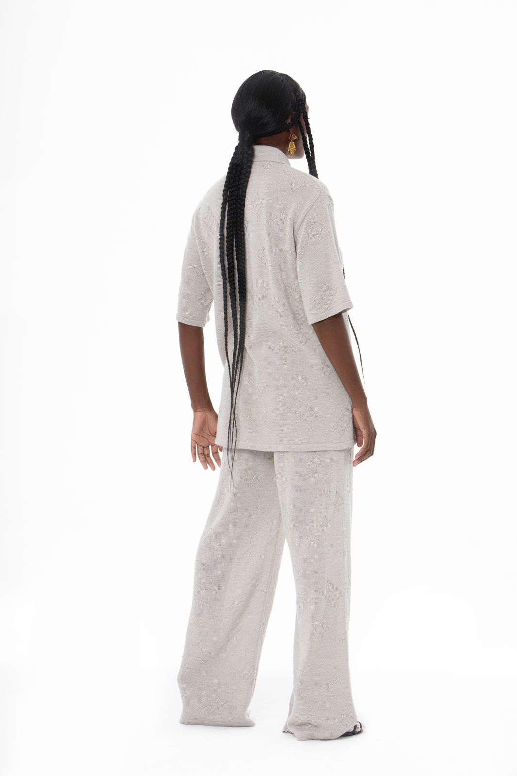 Merino Wool Shirt- Serene Stone