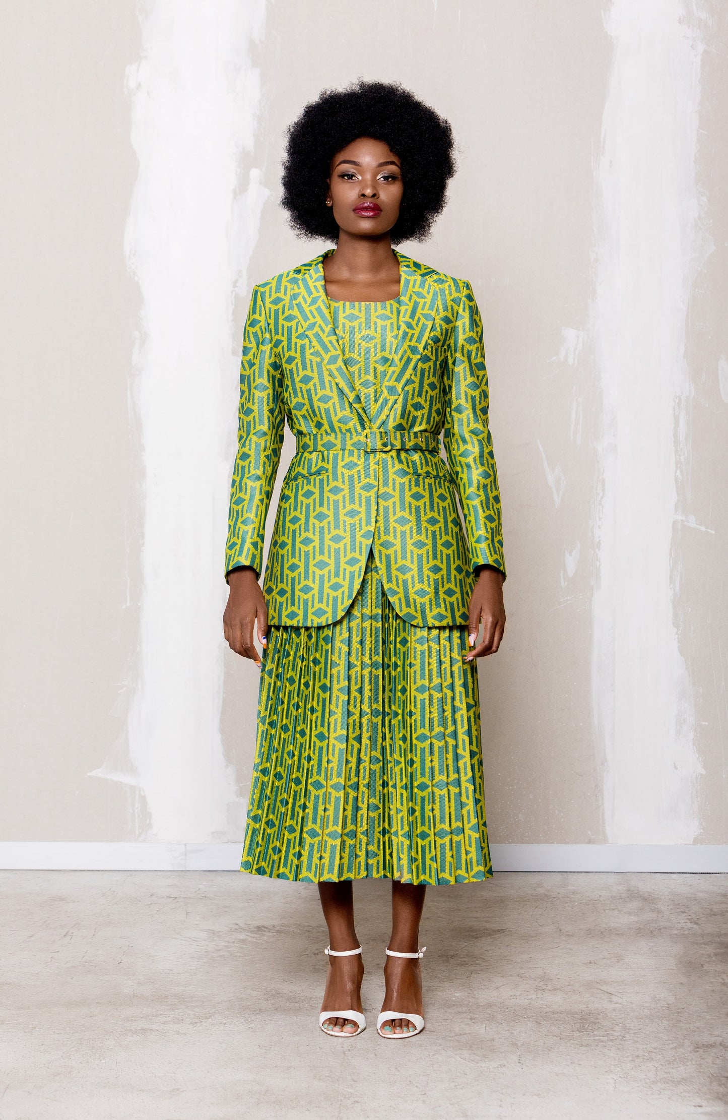 Sleeveless Green Midi Dress