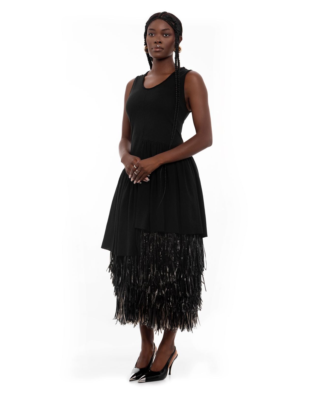 Xibelani Raffia Dress - Black