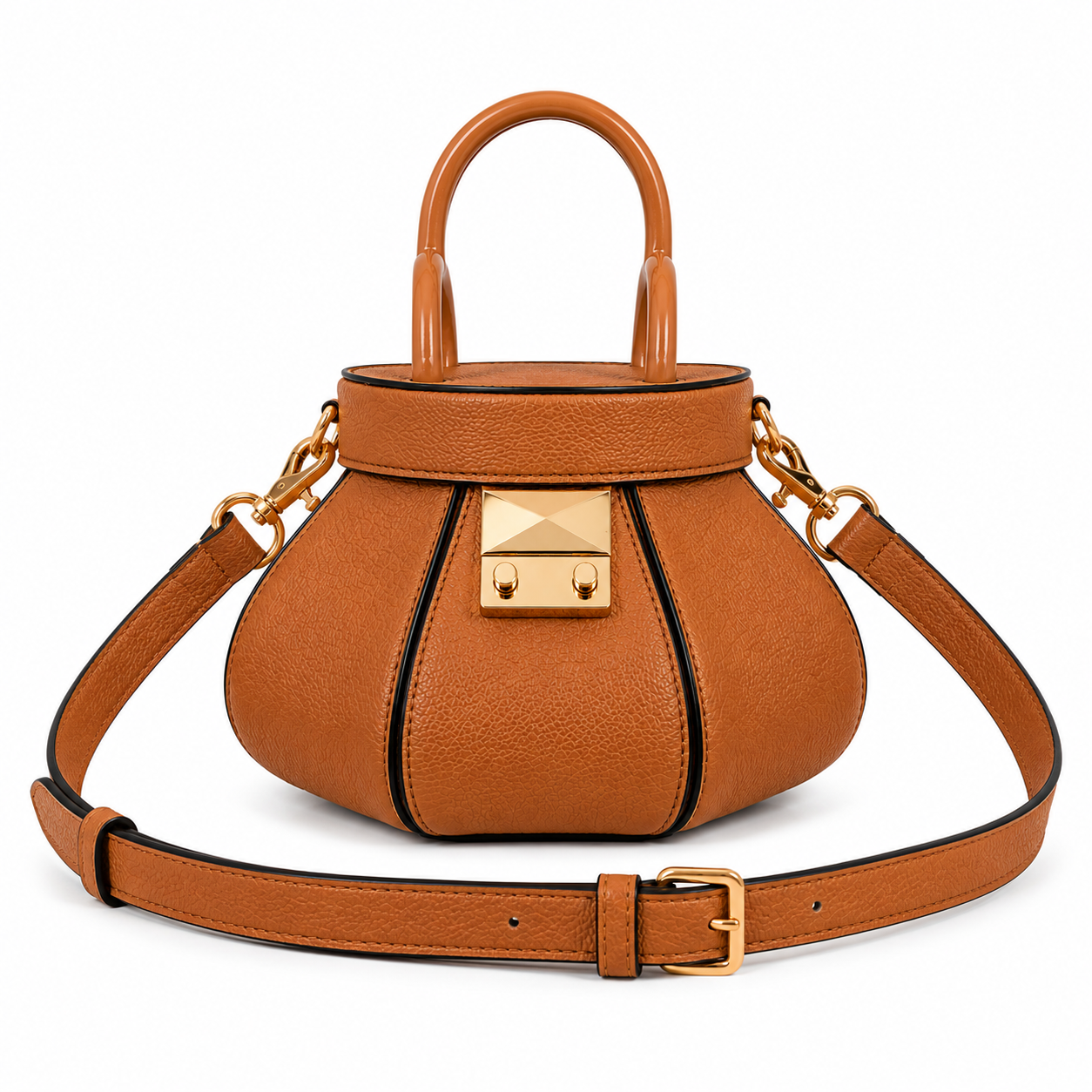 Tiebele Mini Arc Bag - Tan