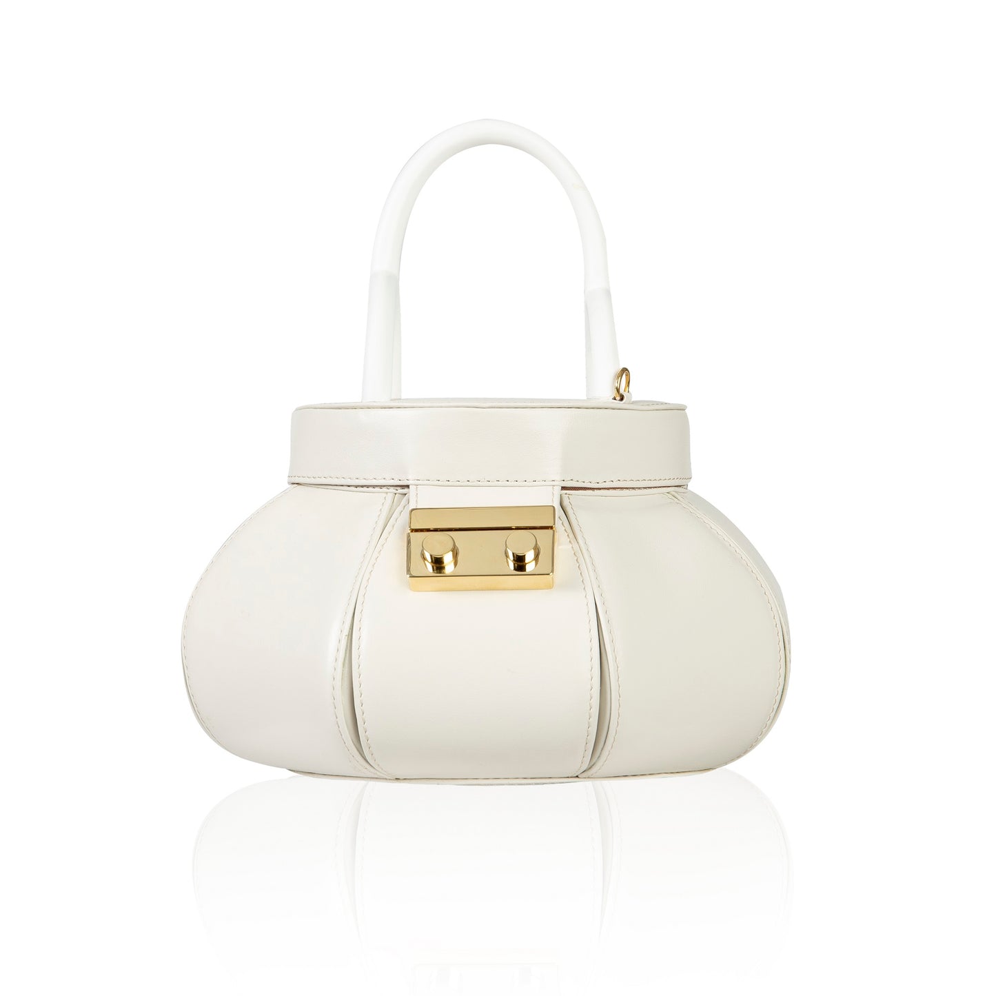 Tiebele Mini Arc Bag: Off - White